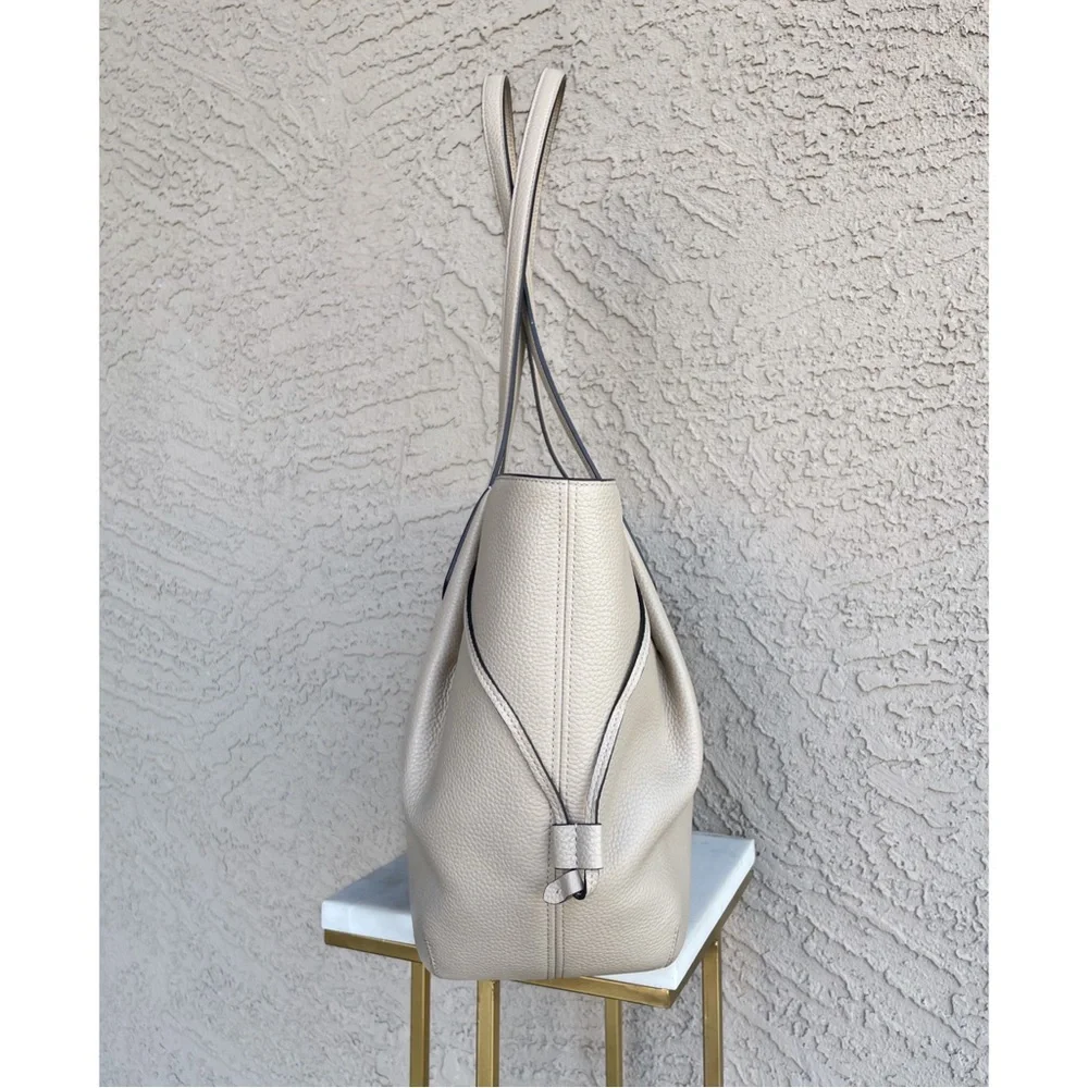 KATE SPADE Beige Cream Neutral Leather Large Dumpling Tote Bag